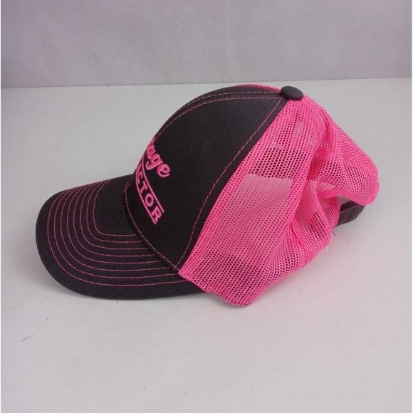 Heritage Tractor Embroidered Pink & Gray Mesh Back Adjustable Baseball Cap - Picture 5 of 7
